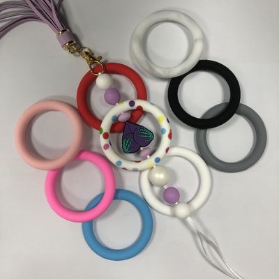 Perle focali del giunto circolare del silicone all'ingrosso di PISSEN per i keychains di DIY