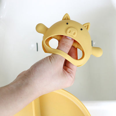 Vario silicone su ordinazione Teether della presa della maniglia di forma del maiale di forme per il bambino con le varie progettazioni