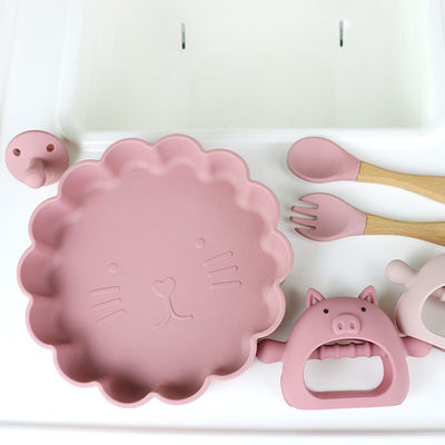 Vario silicone su ordinazione Teether della presa della maniglia di forma del maiale di forme per il bambino con le varie progettazioni