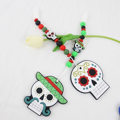 Silicone molle e flessibile Teether per 0-36 mesi del bambino DIY del silicone di keychains del teether per Halloween