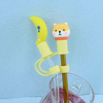 Non tossico Materiale diverso Dimensioni Paglia / Sippy Topper charms copertura in paglia di silicone