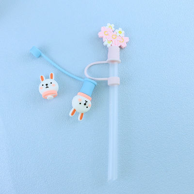 Non tossico Materiale diverso Dimensioni Paglia / Sippy Topper charms copertura in paglia di silicone