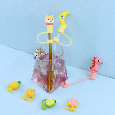 Non tossico Materiale diverso Dimensioni Paglia / Sippy Topper charms copertura in paglia di silicone