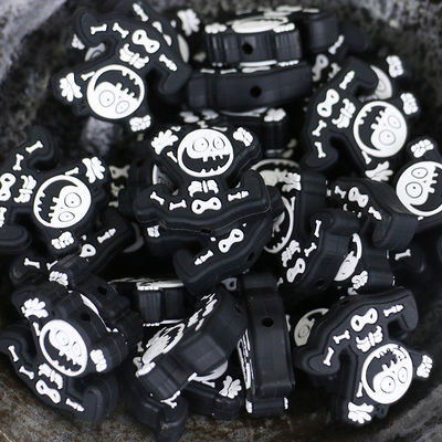 Perle non tossiche su ordinazione mettere i denti del silicone con il foro per i focals di dentizione del bambino per natale di Halloween