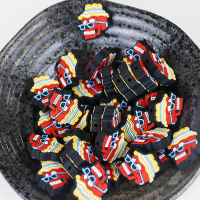 Perle non tossiche su ordinazione mettere i denti del silicone con il foro per i focals di dentizione del bambino per natale di Halloween