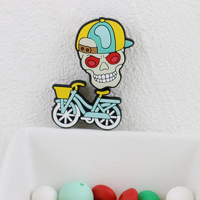 Perla focale di Halloween del cranio del silicone su ordinazione delle zucche per i keychains delle penne di DIY