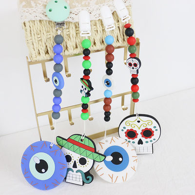 Perle focali di vendita calde del silicone di Halloween per i keychains mettere i denti del bambino DIY