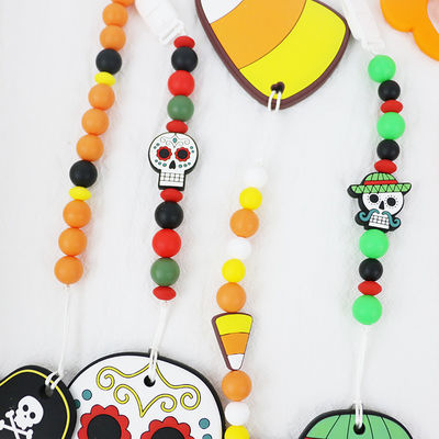Perle focali di vendita calde del silicone di Halloween per i keychains mettere i denti del bambino DIY