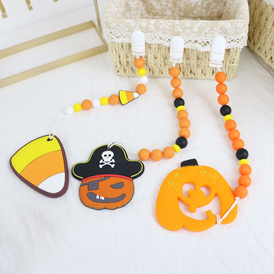 Perle focali di vendita calde del silicone di Halloween per i keychains mettere i denti del bambino DIY