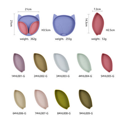 Il silicone non tossico del bambino ha diviso la lavastoviglie animale Safe delle piastrine di forma