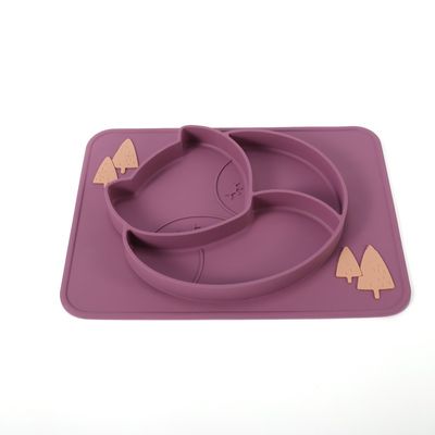 Il silicone termoresistente del bambino placca riutilizzabile per l'ora del pasto dei bambini