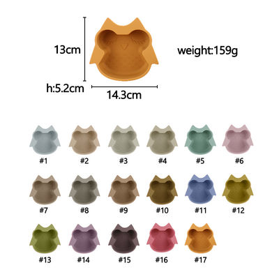 Lavastoviglie Safe New Arrivals Owl Shape dell'insieme della ciotola del silicone di microonda