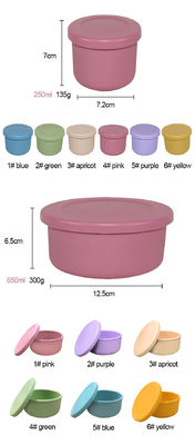 Ciotola accatastabile del silicone con la scatola di pranzo della copertura del coperchio Bento Set Microwave Safe