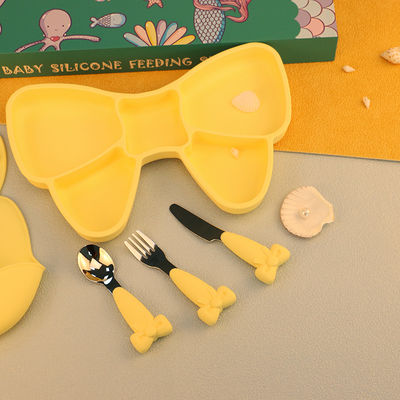Insieme attuale delle stoviglie del silicone del contenitore di regalo per il commestibile durevole ecologico delle ragazze dei bambini