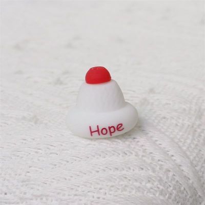 Ingrosso 100% Sicuro BPA senza perline di silicone con cappello di Natale 3D focali - non tossico