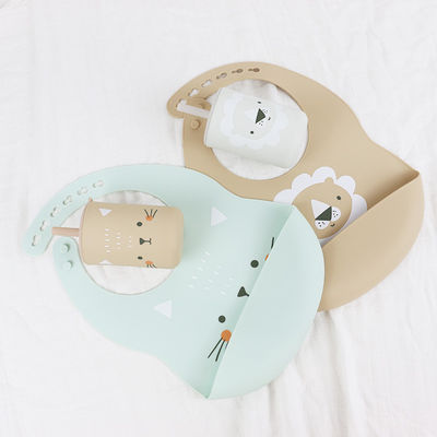 OEM Baby Feeding Bib - One Piece In A Polybag per bambini e neonati che nutrono un baule in silicone