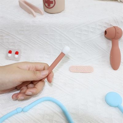 ODM Bambini giocattoli in silicone Eco-Friendly MOQ 100 BPA Free Kids Kit medico in silicone