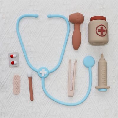 ODM Bambini giocattoli in silicone Eco-Friendly MOQ 100 BPA Free Kids Kit medico in silicone