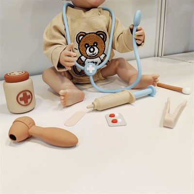 204g set di giocattoli per dottori in silicone customisato per bambini