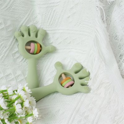 ODM Bambino giocattoli in silicone Gruppo d'età Bambini Bambini Bambini Bambini Rattolo Forma di palma