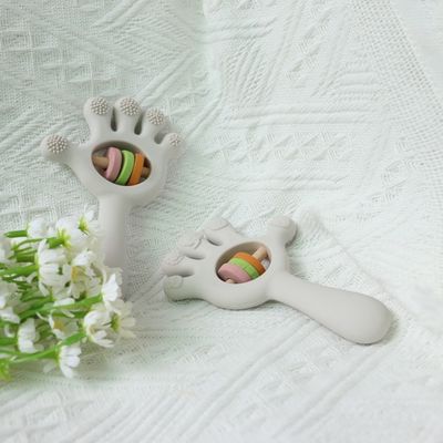 ODM Bambino giocattoli in silicone Gruppo d'età Bambini Bambini Bambini Bambini Rattolo Forma di palma