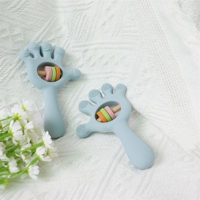 ODM Bambino giocattoli in silicone Gruppo d'età Bambini Bambini Bambini Bambini Rattolo Forma di palma