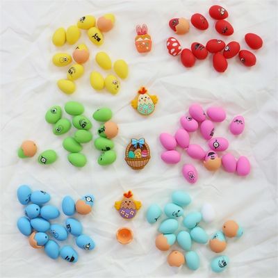 Perline per denti di silicone morbide, sicure, durevoli, perline per uova di Pasqua di silicone con buco per la creazione di penne