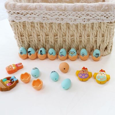 Perline per denti di silicone morbide, sicure, durevoli, perline per uova di Pasqua di silicone con buco per la creazione di penne