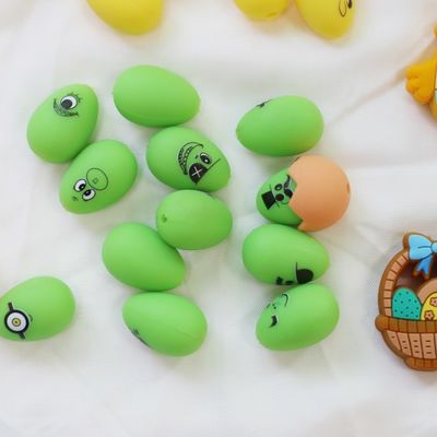 Perline per denti di silicone morbide, sicure, durevoli, perline per uova di Pasqua di silicone con buco per la creazione di penne