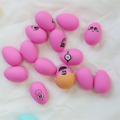 Perline per denti di silicone morbide, sicure, durevoli, perline per uova di Pasqua di silicone con buco per la creazione di penne