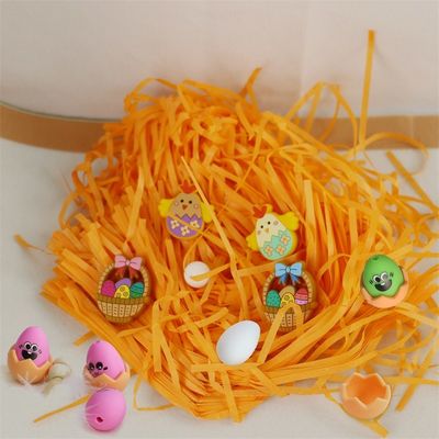 Perline per denti in silicone con disegno di stampa personalizzato Uova di Pasqua in silicone 3D con focali a conchiglia