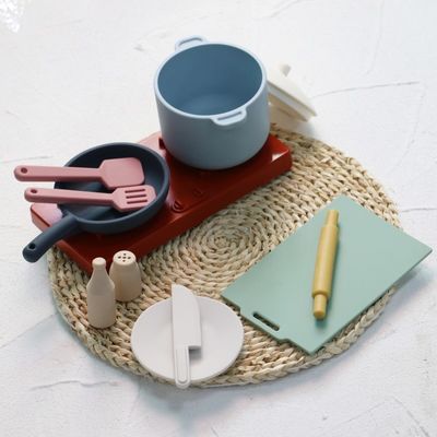 Fabbrica Nuovo arrivo Finge di giocare Set Cucina Giocattoli Montessori Educazione Silice Gel Cucina Giocattoli in silicone