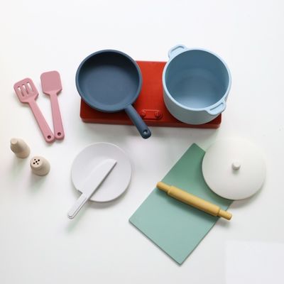 Fabbrica Nuovo arrivo Finge di giocare Set Cucina Giocattoli Montessori Educazione Silice Gel Cucina Giocattoli in silicone