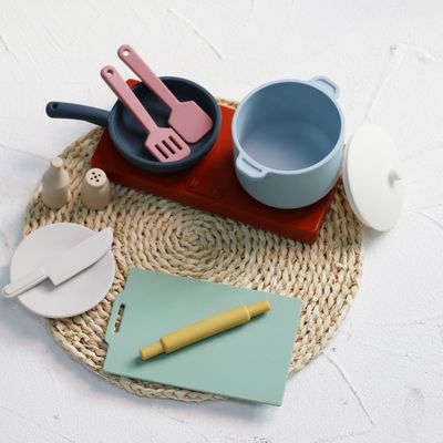 Fabbrica Nuovo arrivo Finge di giocare Set Cucina Giocattoli Montessori Educazione Silice Gel Cucina Giocattoli in silicone