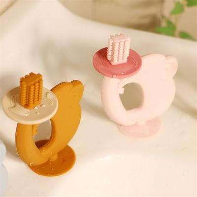 BPA Free Teether Silicone Tessitura morbida Facile da tenere Aiuta con dolore dentale Alleviare i migliori giocattoli per bambini denti