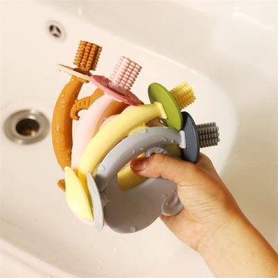 BPA Free Teether Silicone Tessitura morbida Facile da tenere Aiuta con dolore dentale Alleviare i migliori giocattoli per bambini denti