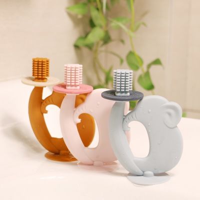 BPA Free Teether Silicone Tessitura morbida Facile da tenere Aiuta con dolore dentale Alleviare i migliori giocattoli per bambini denti