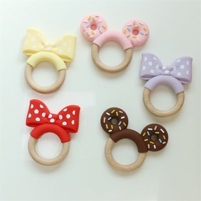 Flessibile set di denti di silicone per bambini con materiale non tossico e disegni di animali carini giocattoli per bambini neonati