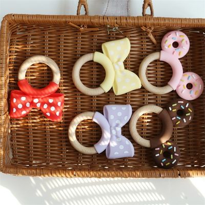 Flessibile set di denti di silicone per bambini con materiale non tossico e disegni di animali carini giocattoli per bambini neonati