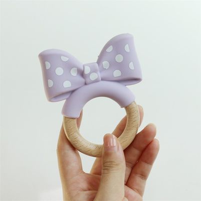 Anello dentale in silicone di grado alimentare congelabile per ulteriore sollievo giocattolo didattico bambino silicone frutta dentino