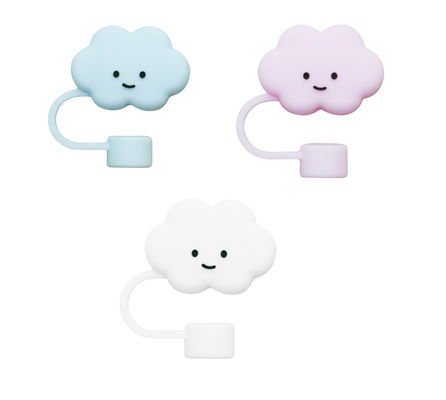 Wholesale FULL Silicone Non tossico PVC Libero BPA Libero di Silicone Straw Topper Cloud Covers Perfetto per 6-12mm Straw