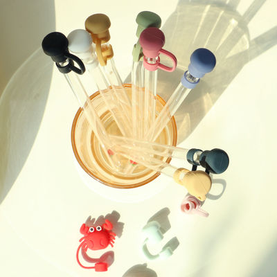 Non tossico Custom Made Silicone Straw Cover Toppers Cappello Cappello Per Tumblers Straw