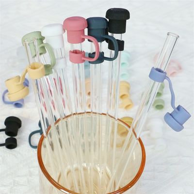 Non tossico Custom Made Silicone Straw Cover Toppers Cappello Cappello Per Tumblers Straw