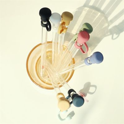 Non tossico Custom Made Silicone Straw Cover Toppers Cappello Cappello Per Tumblers Straw