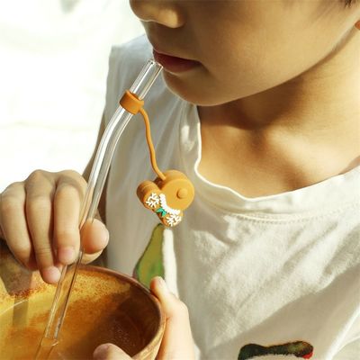 Fabbrica all'ingrosso e su misura Full Silicone Bpa Grado alimentare gratuito Silicone Straw Topper Caps per le cannucce da bere
