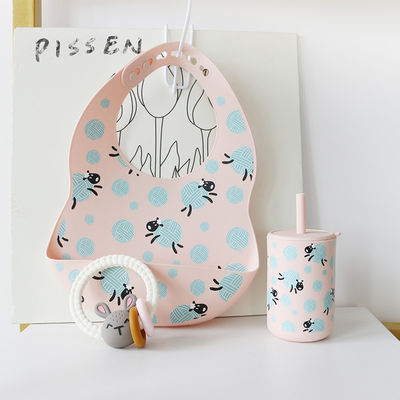 Bib di silicone per bambini impermeabile e impermeabile - resistente al disordine - orario dei pasti gratuito