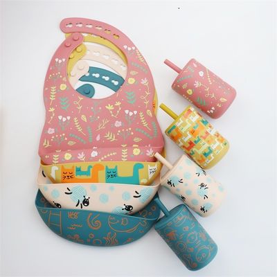 Coppa per bambini in silicone resistente alla temperatura, stampa personalizzabile, logo per bambini, coppa da bere in silicone