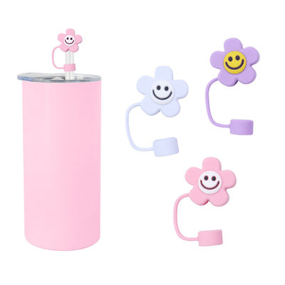 Diversi fiori di silicone di paglia di paglia cappello Toppers cappelli coperture per tazza Tumbler