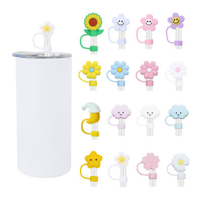 Diversi fiori di silicone di paglia di paglia cappello Toppers cappelli coperture per tazza Tumbler