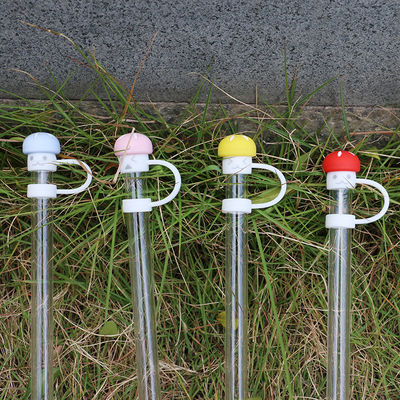 Disegno personalizzato per lo spazio pubblico per i funghi Topper di paglia da 10 mm per coppe di tumbler
